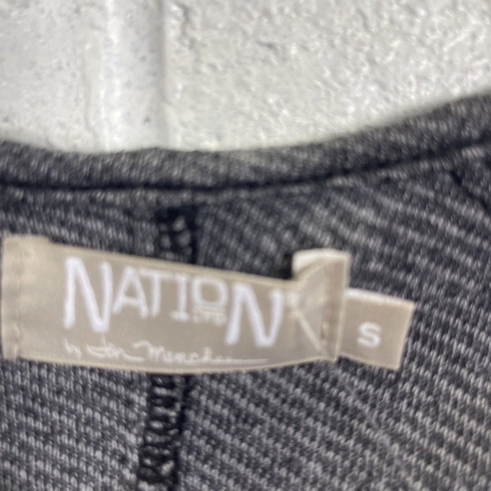 Nation LTD Asymmetric Moto Zip Knit Jacket Womens Size M Soft Black Edgy Casual - Picture 4 of 15